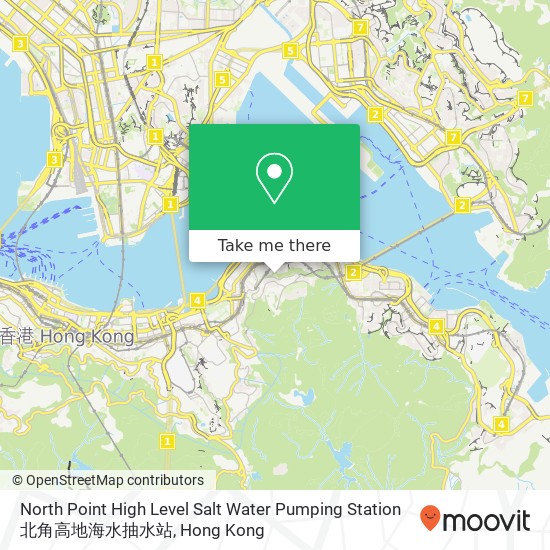 North Point High Level Salt Water Pumping Station 北角高地海水抽水站 map