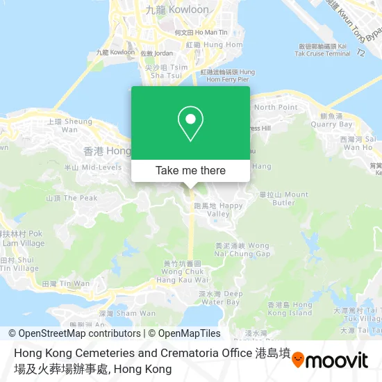 Hong Kong Cemeteries and Crematoria Office 港島墳場及火葬場辦事處 map