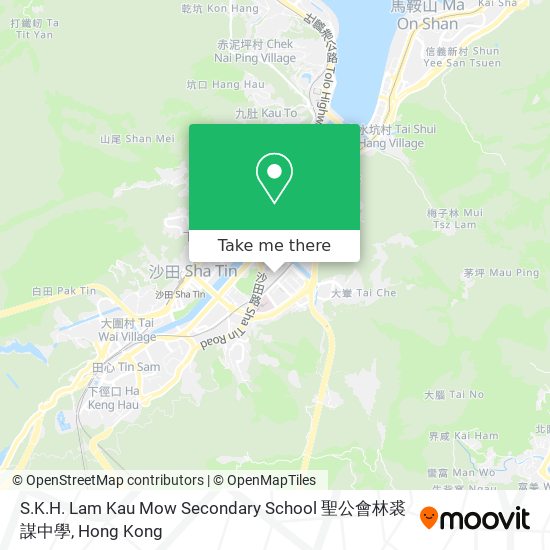 S.K.H. Lam Kau Mow Secondary School 聖公會林裘謀中學 map