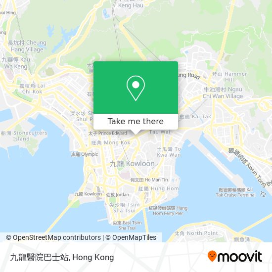 九龍醫院巴士站 map