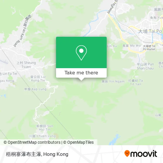 梧桐寨瀑布主瀑地圖