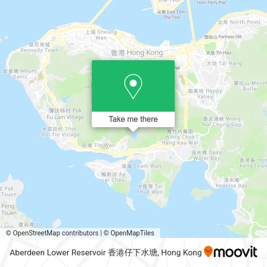 Aberdeen Lower Reservoir 香港仔下水塘地圖