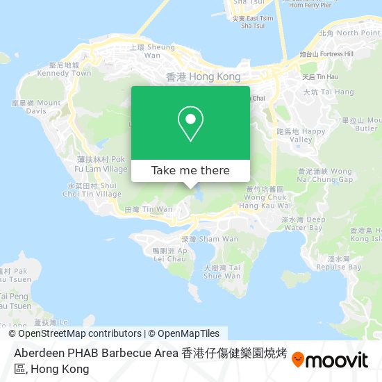 Aberdeen PHAB Barbecue Area 香港仔傷健樂園燒烤區 map
