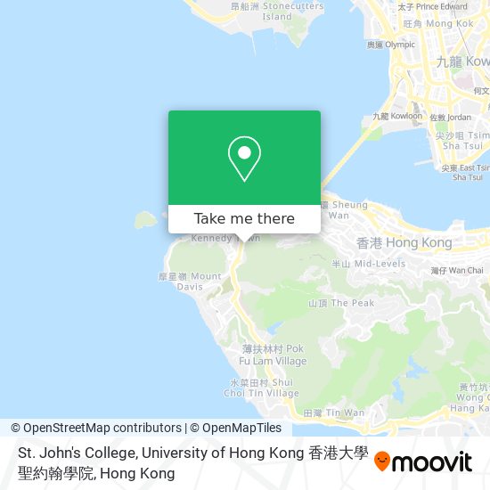 St. John's College, University of Hong Kong 香港大學聖約翰學院 map