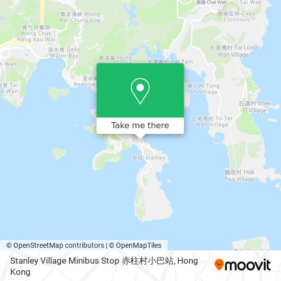Stanley Village Minibus Stop 赤柱村小巴站 map