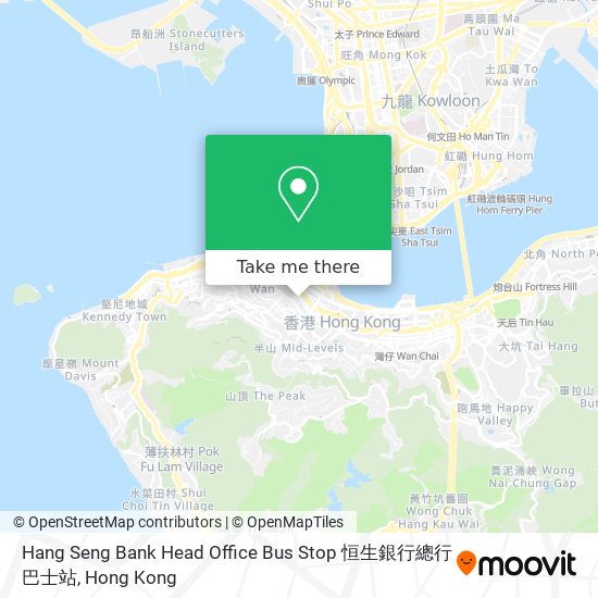 Hang Seng Bank Head Office Bus Stop 恒生銀行總行巴士站 map