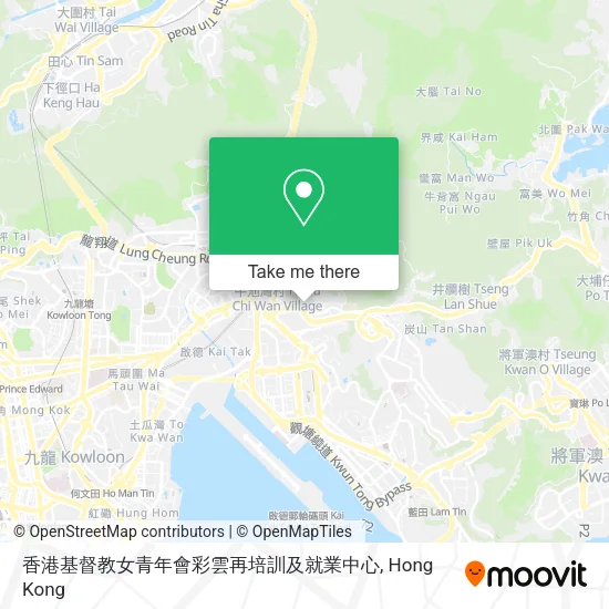 香港基督教女青年會彩雲再培訓及就業中心地圖