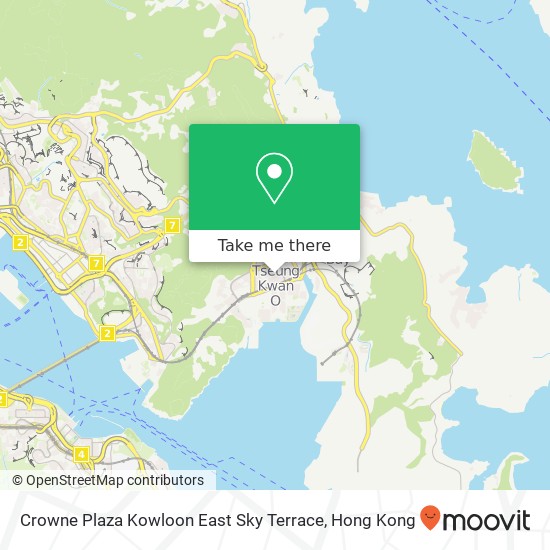 Crowne Plaza Kowloon East Sky Terrace map