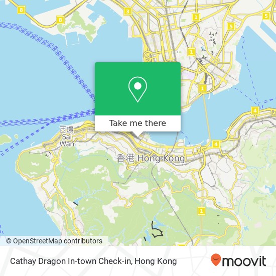 Cathay Dragon In-town Check-in map