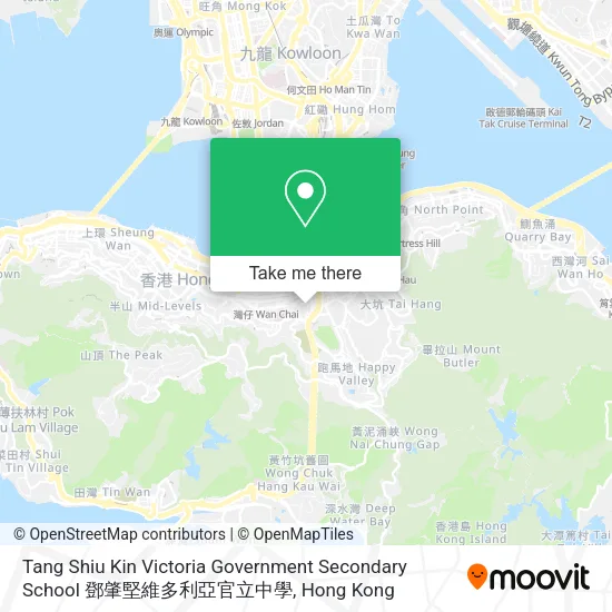 Tang Shiu Kin Victoria Government Secondary School 鄧肇堅維多利亞官立中學地圖