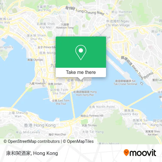 康和閣酒家地圖
