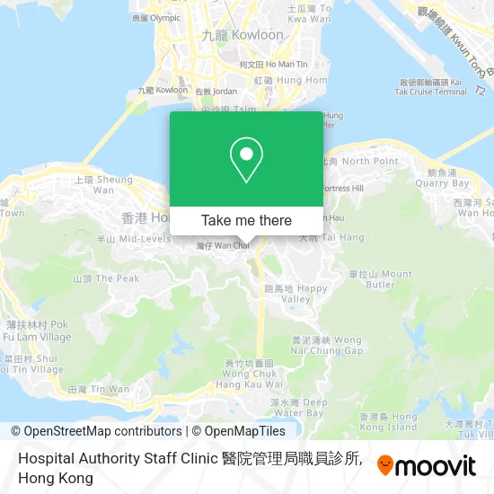 Hospital Authority Staff Clinic 醫院管理局職員診所地圖