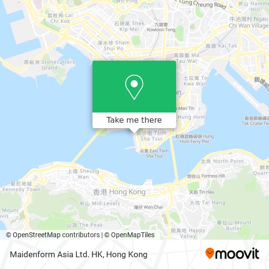 Maidenform Asia Ltd. HK map