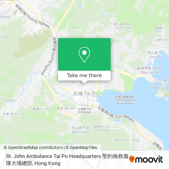 St. John Ambulance Tai Po Headquarters 聖約翰救傷隊大埔總部 map