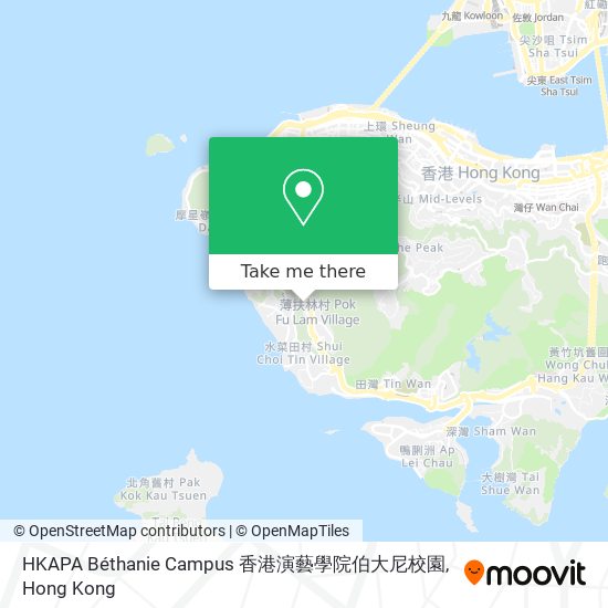 HKAPA Béthanie Campus 香港演藝學院伯大尼校園 map