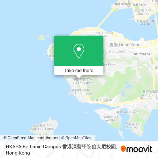 HKAPA Béthanie Campus 香港演藝學院伯大尼校園地圖