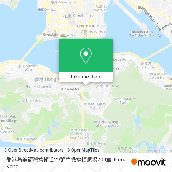 香港島銅鑼灣禮頓道29號華懋禮頓廣場703室地圖