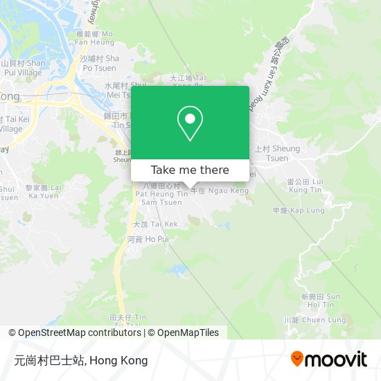 元崗村巴士站 map