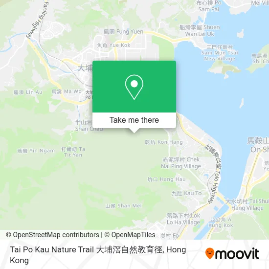 Tai Po Kau Nature Trail 大埔滘自然教育徑 map