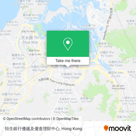 恒生銀行優越及優進理財中心地圖