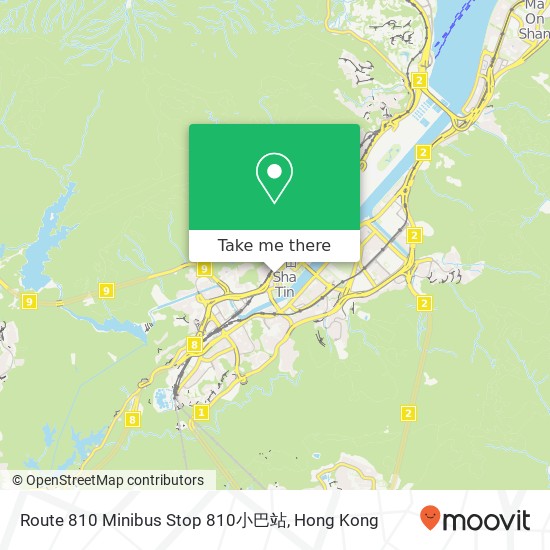 Route 810 Minibus Stop 810小巴站 map