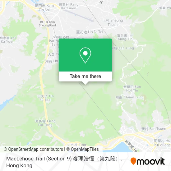 MacLehose Trail (Section 9) 麥理浩徑（第九段） map