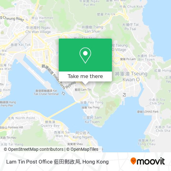 Lam Tin Post Office 藍田郵政局 map