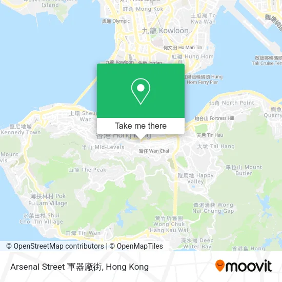 Arsenal Street 軍器廠街 map