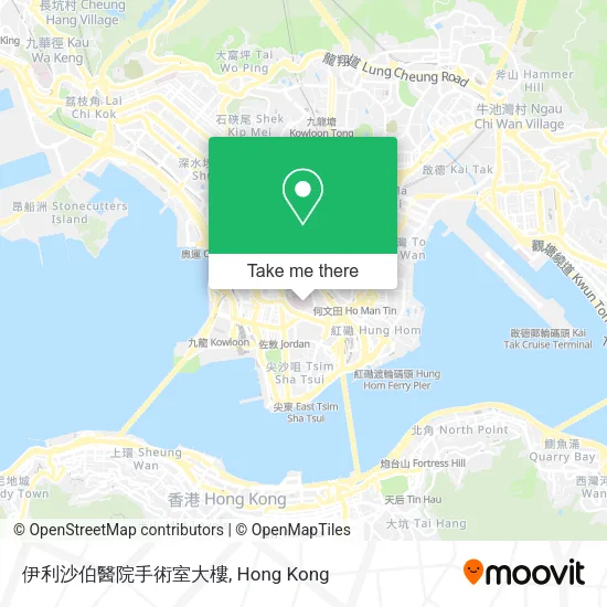 伊利沙伯醫院手術室大樓地圖