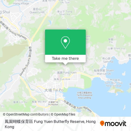 鳳園蝴蝶保育區 Fung Yuen Butterfly Reserve map