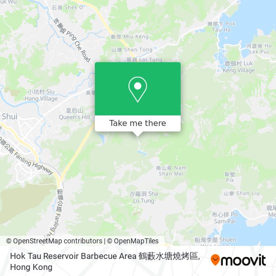 Hok Tau Reservoir Barbecue Area 鶴藪水塘燒烤區 map