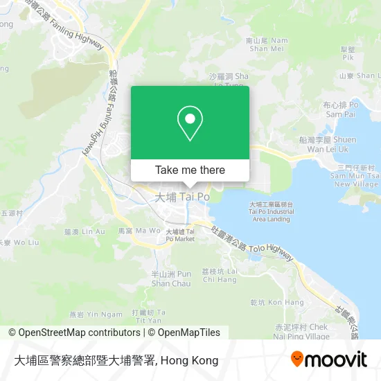 大埔區警察總部暨大埔警署地圖