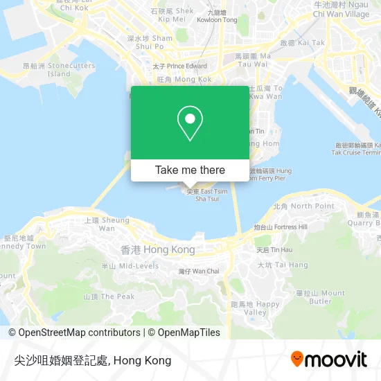 尖沙咀婚姻登記處地圖