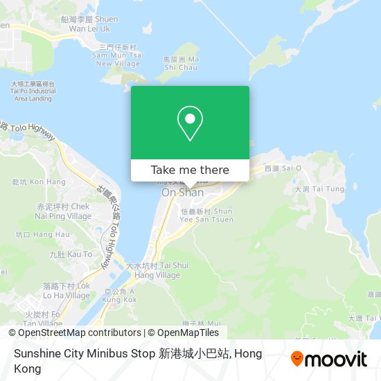 Sunshine City Minibus Stop 新港城小巴站 map