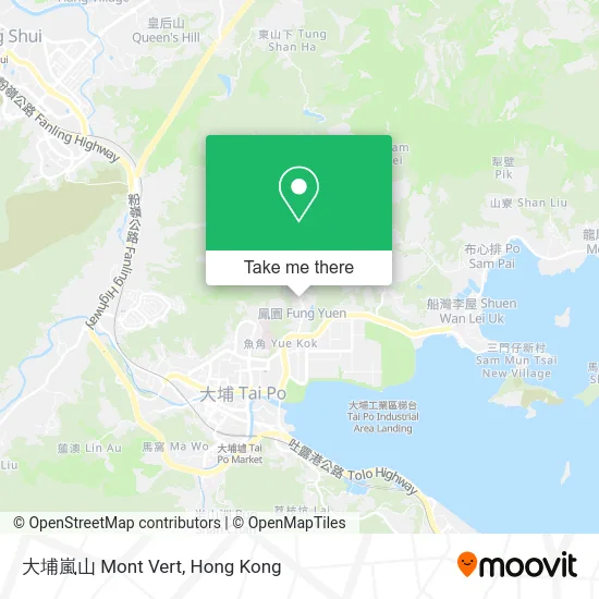 大埔嵐山 Mont Vert map