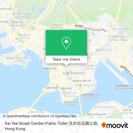 Sai Yee Street Garden Public Toilet 洗衣街花園公廁地圖