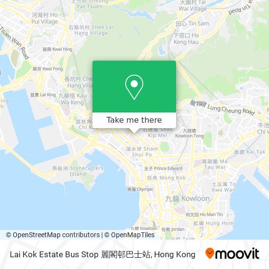Lai Kok Estate Bus Stop 麗閣邨巴士站 map