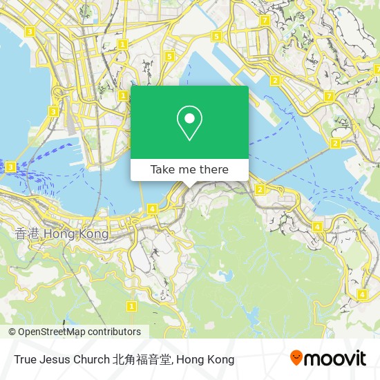 True Jesus Church 北角福音堂地圖