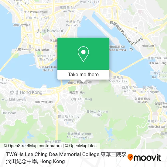 TWGHs Lee Ching Dea Memorial College 東華三院李潤田紀念中學地圖