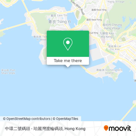 中環二號碼頭 - 珀麗灣渡輪碼頭地圖