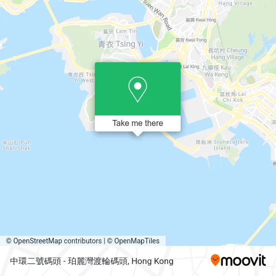 中環二號碼頭 - 珀麗灣渡輪碼頭地圖