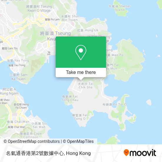 名氣通香港第2號數據中心地圖