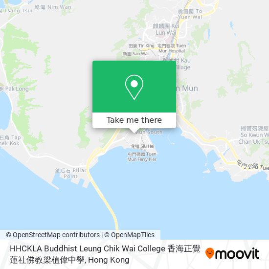 HHCKLA Buddhist Leung Chik Wai College 香海正覺蓮社佛教梁植偉中學 map