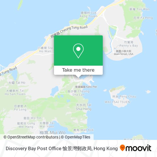Discovery Bay Post Office 愉景灣郵政局 map