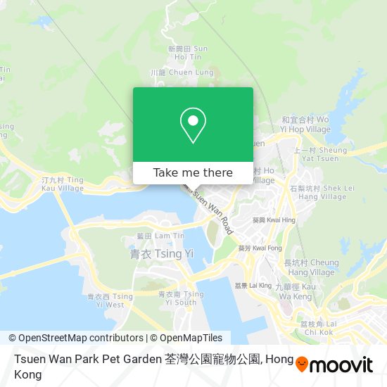 Tsuen Wan Park Pet Garden 荃灣公園寵物公園 map
