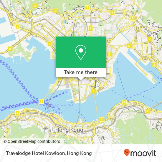 Travelodge Hotel Kowloon map