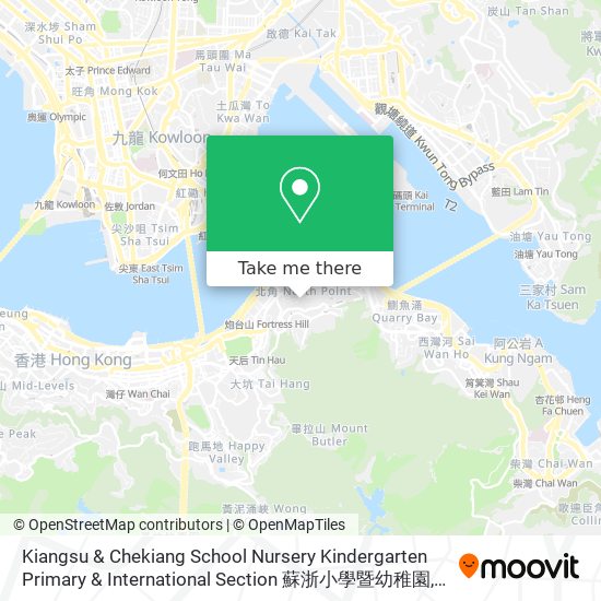 Kiangsu & Chekiang School Nursery Kindergarten Primary & International Section 蘇浙小學暨幼稚園 map
