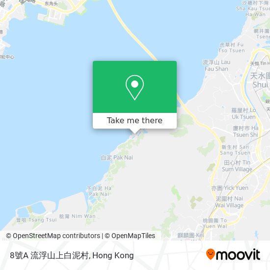 8號A 流浮山上白泥村地圖