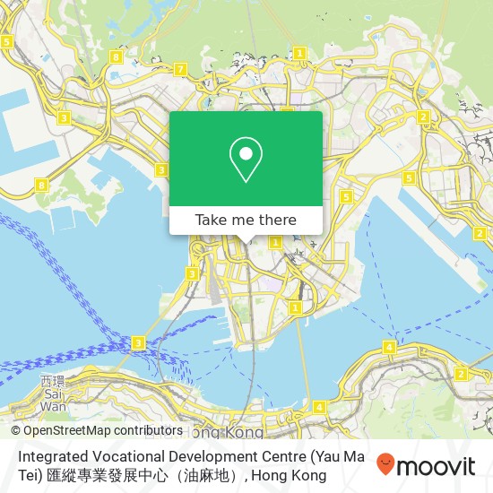 Integrated Vocational Development Centre (Yau Ma Tei) 匯縱專業發展中心（油麻地） map