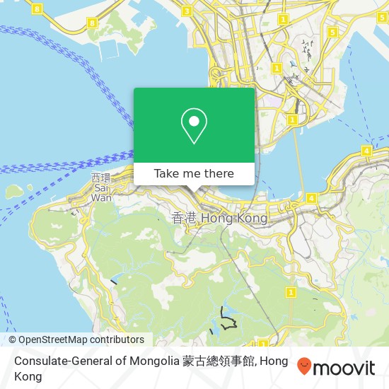 Consulate-General of Mongolia 蒙古總領事館 map